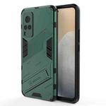 Punk Armor 2 in 1 PC + TPU Shockproof Case with Invisible Holder For vivo X60 5G(Green)