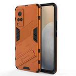 Punk Armor 2 in 1 PC + TPU Shockproof Case with Invisible Holder For vivo X60 5G(Orange)