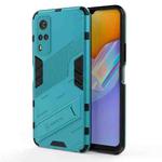Punk Armor 2 in 1 PC + TPU Shockproof Case with Invisible Holder For vivo Y51(2020 Indian Version)(Blue)