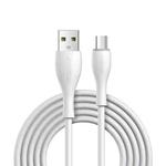 JOYROOM S-1030M8 M8 Bowling Series 2.4A USB to Micro USB TPE Charging Transmission Data Cable, Cable Length:1m(White)