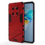 For Huawei Mate 40 Punk Armor 2 in 1 PC + TPU Shockproof Case with Invisible Holder(Red)