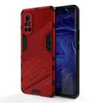 For Huawei Nova 8 Punk Armor 2 in 1 PC + TPU Shockproof Case with Invisible Holder(Red)