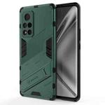 For Honor V40 Punk Armor 2 in 1 PC + TPU Shockproof Case with Invisible Holder(Green)