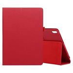 For Lenovo Smart Tab M10 / P10 10.1 inch Litchi Texture Solid Color Horizontal Flip Leather Case with Holder & Pen Slot(Red)