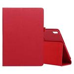 For Lenovo M10 Plus TB-X606F Litchi Texture Solid Color Horizontal Flip Leather Case with Holder & Pen Slot(Red)