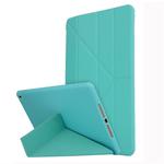 For iPad 10.2 2021 / 2020 / 2019 TPU Horizontal Deformation Flip Leather Case with Holder(Green)