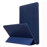 For iPad 10.2 2021 / 2020 / 2019 TPU Horizontal Flip Leather Case, with Three-folding Holder(Blue)