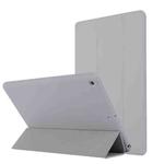 For iPad 10.2 2021 / 2020 / 2019 TPU Horizontal Flip Leather Case, with Three-folding Holder (Grey)