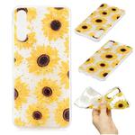 For Huawei Nova 5 Cartoon Pattern Gold Foil Style Dropping Glue TPU Soft Protective Case(Sunflower)