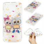For Huawei Nova 5 Pro Cartoon Pattern Gold Foil Style Dropping Glue TPU Soft Protective Case(Owl)