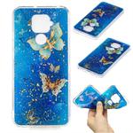 For Huawei Nova 5 Pro Cartoon Pattern Gold Foil Style Dropping Glue TPU Soft Protective Case(Butterfly)