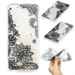 For Huawei Nova 5 Pro Cartoon Pattern Gold Foil Style Dropping Glue TPU Soft Protective Case(Black Lace)