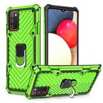 For Samsung Galaxy A02s (EU Version) Cool Armor PC + TPU Shockproof Case with 360 Degree Rotation Ring Holder(Green)