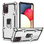 For Samsung Galaxy A02s (EU Version) Cool Armor PC + TPU Shockproof Case with 360 Degree Rotation Ring Holder(Silver)