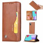 For Samsung Galaxy A72 5G / 4G Knead Skin Texture Horizontal Flip Leather Case with Photo Frame & Holder & Card Slots & Wallet(Brown)