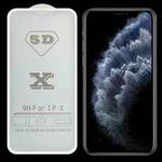 For iPhone XS Max / 11 Pro Max 9H 5D Full Glue Full Screen Tempered Glass Film (White)