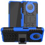 For Xiaomi Redmi Note 9 5G Tire Texture Shockproof TPU+PC Protective Case with Holder(Blue)