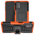 For Motorola Moto G Stylus (2021) Tire Texture Shockproof TPU+PC Protective Case with Holder(Orange)