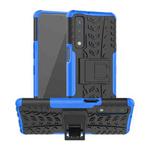 For LG Stylo 7 5G Tire Texture Shockproof TPU+PC Protective Case with Holder(Blue)