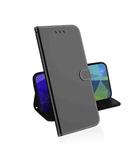 For Xiaomi Mi 11 Lmitated Mirror Surface Horizontal Flip Leather Case with Holder & Card Slots & Wallet & Lanyard(Black)