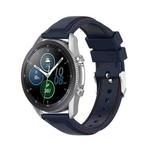 For Samsung Galaxy Watch 3 41mm / Active2 / Active / Gear Sport 20mm Silicone Watch Band(Dark Blue)