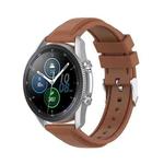 For Samsung Galaxy Watch 3 41mm / Active2 / Active / Gear Sport 20mm Silicone Watch Band(Brown)