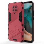 For Xiaomi Redmi K30 Pro Punk Armor 2 in 1 PC + TPU Shockproof Case with Invisible Holder(Light Red)