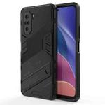 For Xiaomi Redmi K40 / K40 Pro Punk Armor 2 in 1 PC + TPU Shockproof Case with Invisible Holder(Black)