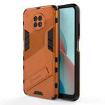 For Xiaomi Redmi Note 9 5G Punk Armor 2 in 1 PC + TPU Shockproof Case with Invisible Holder (Orange)