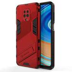 For Xiaomi Redmi Note 9 Pro Max Punk Armor 2 in 1 PC + TPU Shockproof Case with Invisible Holder(Red)
