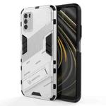 For Xiaomi Poco M3 Punk Armor 2 in 1 PC + TPU Shockproof Case with Invisible Holder(White)