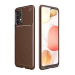 For Samsung Galaxy A32 4G Carbon Fiber Texture Shockproof TPU Case(Brown)