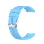 For Amazfit GTR 2e / GTR 2 22mm Silicone Watch Band with Silver Buckle(Sky Blue)