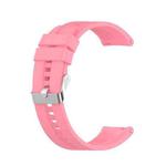 For Amazfit GTS 2e / GTS 2 20mm Silicone Watch Band with Silver Buckle(Pink)