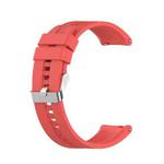 For Amazfit GTS 2e / GTS 2 20mm Silicone Watch Band with Silver Buckle(Red)