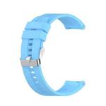 For Amazfit GTS 2e / GTS 2 20mm Silicone Watch Band with Silver Buckle(Sky Blue)