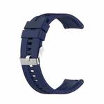 For Amazfit GTS 2e / GTS 2 20mm Silicone Watch Band with Silver Buckle(Midnight Blue)