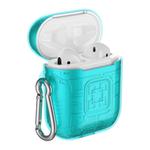 For Apple AirPods 2 PC + TPU Mars Translucent Armor Textured Earphone Protective Case with Anti-lost Buckle, Support Wireless Charging(Light Green)