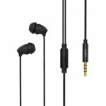 REMAX RM-588 In-Ear Stereo Sleep Earphone with Wire Control & MIC & Support Hands-free(Black)