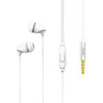 REMAX RM-588 In-Ear Stereo Sleep Earphone with Wire Control & MIC & Support Hands-free(White)