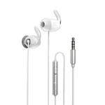 REMAX RM-625 Semi-In-Ear Metal Music Wired Earphone with MIC & Support Hands-free(White)