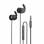 REMAX RM-625 Semi-In-Ear Metal Music Wired Earphone with MIC & Support Hands-free(Black)