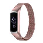For Samsung Galaxy Fit 2 SM-R220 Milanese Watch Band(Rose Pink)