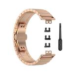 For Huawei Watch Fit Stainless Steel Watch Band(Rose Gold)