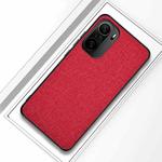 For Xiaomi Redmi K40 / K40 Pro / K40 Pro+ Shockproof Cloth Texture PC + TPU Protective Case(Red)