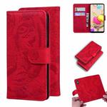 For LG K42 Tiger Embossing Pattern Horizontal Flip Leather Case with Holder & Card Slots & Wallet(Red)