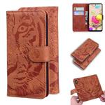 For LG K42 Tiger Embossing Pattern Horizontal Flip Leather Case with Holder & Card Slots & Wallet(Brown)