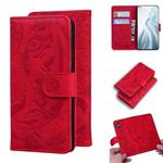 For Xiaomi Mi 11 Tiger Embossing Pattern Horizontal Flip Leather Case with Holder & Card Slots & Wallet(Red)