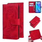 For UMIDIGI A7S Tiger Embossing Pattern Horizontal Flip Leather Case with Holder & Card Slots & Wallet(Red)