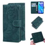 For UMIDIGI A7S Tiger Embossing Pattern Horizontal Flip Leather Case with Holder & Card Slots & Wallet(Green)